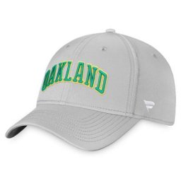 Core Flex-Mütze mit Fanatics-Logo von Oakland Athletics aus der Cooperstown-Kollektion für Herren in Grau