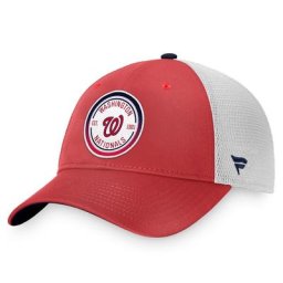 Fanatics Branded Red/White Washington Nationals Iconic Circle Patch Trucker Snapback Hat für Herren