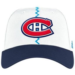 Herren adidas Montreal Canadiens Reverse Retro 2.0 Flex Fitted Cap, weiß
