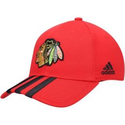 adidas Red Chicago Blackhawks Locker Room Three Stripe Adjustable Hat für Herren