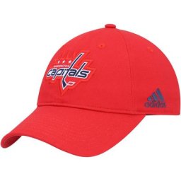 adidas Red Washington Capitals Primary Logo Slouch verstellbare Mütze für Herren