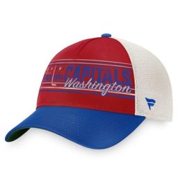 Fanatics Branded Red/Royal Washington Capitals True Classic Retro Trucker Snapback Hat für Herren