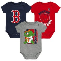Newborn & Infant Navy/Rot/Grau Boston Red Sox Change Up 3er-Pack Bodysuit-Set