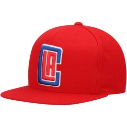 Mitchell & Ness Red LA Clippers Team Ground Snapback-Mütze für Herren