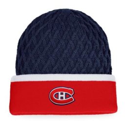 Fanatics Branded Navy/Red Montreal Canadiens Iconic Striped Cuffed Knit Hat für Herren