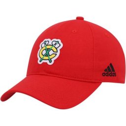 adidas Red Chicago Blackhawks Letter Slouch Adjustable Hat für Herren
