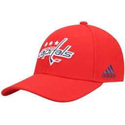 adidas Red Washington Capitals Primary Logo verstellbare Mütze für Herren