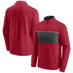 Fanatics Branded Red/Pewter Tampa Bay Buccaneers Block Party Quarter-Reißverschlussjacke für Herren