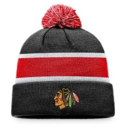 Herren Fanatics Branded Black Chicago Blackhawks Special Edition 2.0 Strickmütze mit Bündchen und Bommel