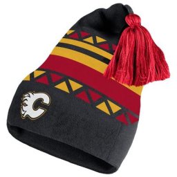 Calgary Flames Reverse Retro 2.0 Strickmütze mit Pom-Bündchen von adidas in Schwarz für Herren