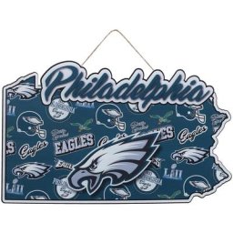 FOCO Philadelphia Eagles 10,5 '' x 15 '' gestanztes Staatsschild