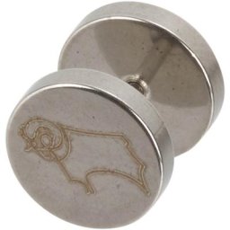 Derby County Wappen runder Ohrstecker – einzeln – Edelstahl
