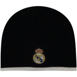 Reversible Strickmütze von Real Madrid - Schwarz / Weiß - Kinder