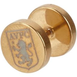 Aston Villa Crest Ohrring - Rund - Goldener Edelstahl