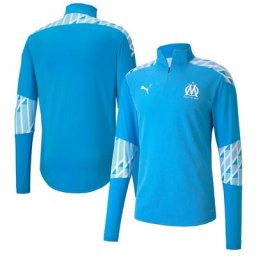 Olympique Marseille Trainingsoberteil mit Viertelreißverschluss - HimmelBlau