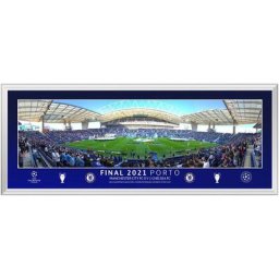 Chelsea UCL 2021 Champions Final Line Up Gerahmter Panoramadruck – 76,2 x 15,2 cm