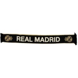 Real Madrid Luxus-Fanschal – Schwarz/Gold – Unisex
