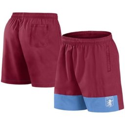 Aston Villa Woven Short – Weinrot/Küstenblau – Herren