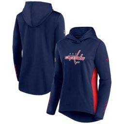Fanatics Branded Navy/Red Washington Capitals Authentic Pro Locker Room Pullover Hoodie für Damen