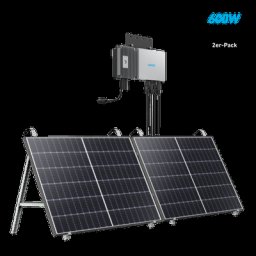 Anker SOLIX RS40 Balkonkraftwerk 600W - Basic Doppelset mit Halterungen