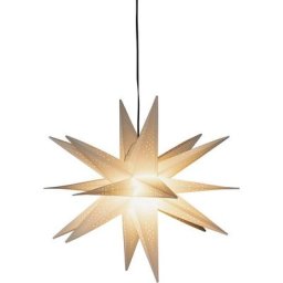 KONSTSMIDE LED Dekolicht Weißer 3D Kunststoffstern, inkl. Dimmer, 1 warm weiße Diode, Dimmer, LED wechselbar, Warmweiß, inkl. Anschlusskabel
