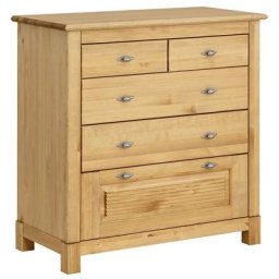 Home affaire Schubkastenkommode Rauna, aus massiver Kiefer mit 5 Schubladen, Breite 96 cm