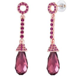 Lulu & Jane Ohrhänger Metall-Legierung verziert mit Kristallen von Swarovski ® in Roségold Ohrringe Damen