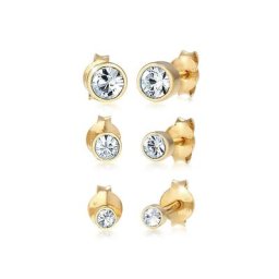 Elli Elli Ohrringe Stecker Set Kristalle Basic 925 Silber Damen