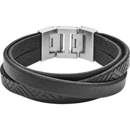 Fossil Armband Leder, Edelstahl Herrenschmuck Herren