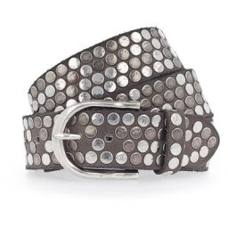 b.belt Nietengürtel Leder Gürtel Braun Damen