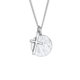 KUZZOI KUZZOI Halskette Herren Coin Antik Kreuz Trend Modern 925 Silber Ketten