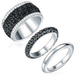 Lulu & Jane Ring Metall-Legierung verziert mit Kristallen von Swarovski® in Silber Ringe Damen