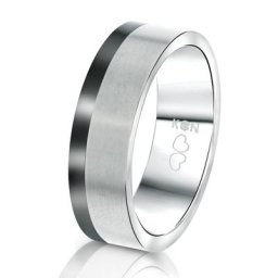Lucardi Freundschaftsring aus Titan Tokio Herren Herrenschmuck