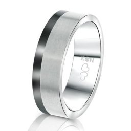 Lucardi Freundschaftsring aus Titan Tokio Herren Herrenschmuck