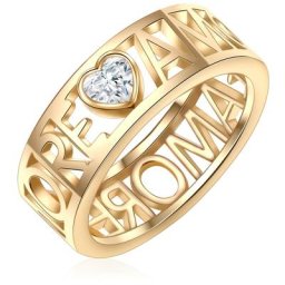 Lulu & Jane Ring Metall-Legierung verziert mit Kristallen von Swarovski® in Gelbgold Ringe Damen