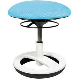 Topstar Sitness® Bobby, Kinder Sitzhocker, Standfuß weiß, türkis