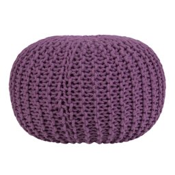 Pouf Violett 100% Baumwolle Rund ⌀ 50 cm Elegant Modern