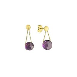 CELESTA Paar Ohrhänger 375/- Gelbgold Amethyst