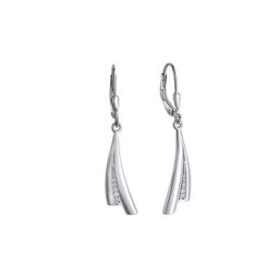 Vivance Paar Ohrhänger 925-Sterling Silber rhodiniert Zirkonia
