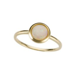 Firetti Goldring Kreis, rund, mit Opal