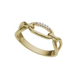 Firetti Diamantring Kettenlied-Optik in ovaler Form