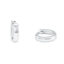 amor Creolen für Damen und Herren, Unisex, 925 Sterling Silber Ohrringe Weiss