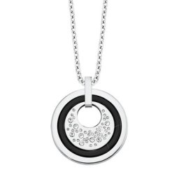 s.Oliver Kette mit Anhänger für Damen, Edelstahl, Glas Ketten Weiss