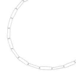 Smart Jewel Collier längliche ovale Glieder diamantiert, Silber 925 Ketten Silber Damen