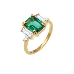 Elli PREMIUM Elli PREMIUM Ring Cocktail Quartz Topas Edelstein 925 Silber vergoldet Ringe Damen