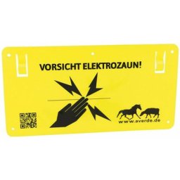 Warnschild Vorsicht Elektrozaun beidseitig bedruckt zum einklipsen