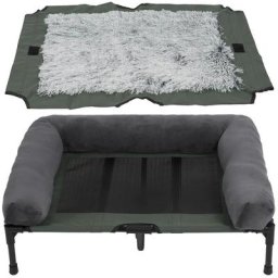 Hundeliege Outdoor Hundebett Katzenbett Schlafplatz Relaxliege mit Plüsch Hundematte und weich