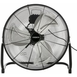 Bodenventilator Windmaschine 20 Zoll ø 50 Hallenlüfter Werkstattlüfter - Schwarz - Arebos
