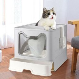 Groß Katzentoilette Katzenklo xxl Haubentoilette Klo wc mit Filter+Schaufel