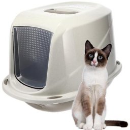 Katzenklo mit Deckel Aktivkohlefilter große xxl Katzentoilette für große Katzen wc Hauben Toilette